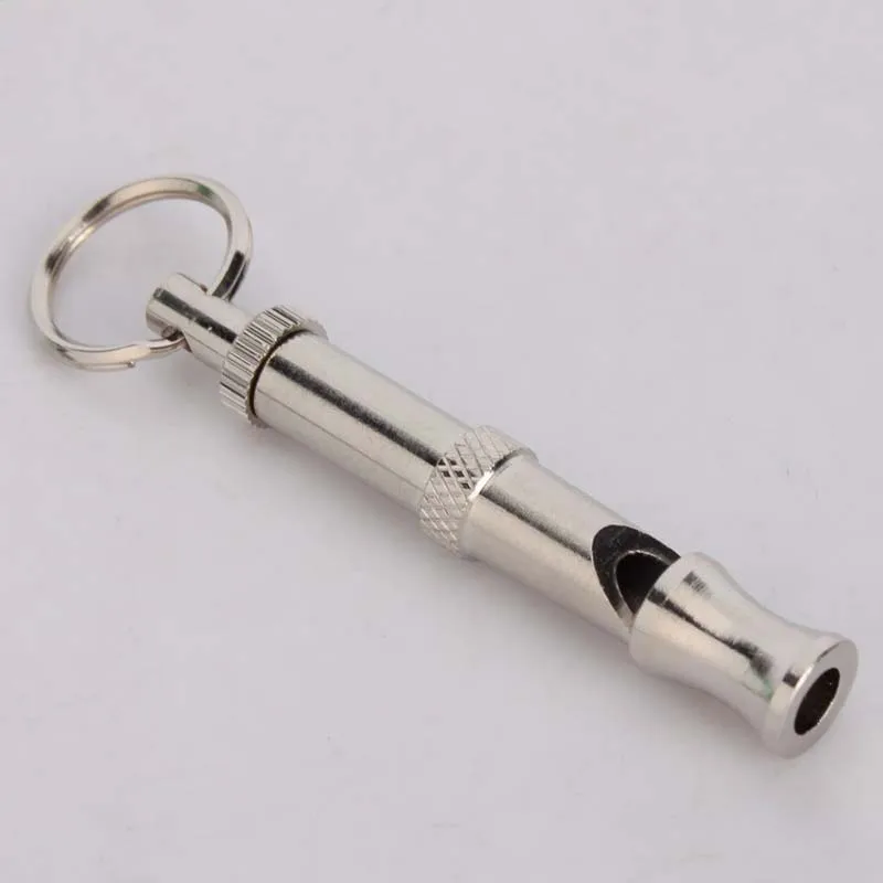 1PC Training Puppy Pet Dog Whistle Two-tone Ultrasonic Flute Stop Barking Ultrasonic Sound Repeller Cat  Keychain