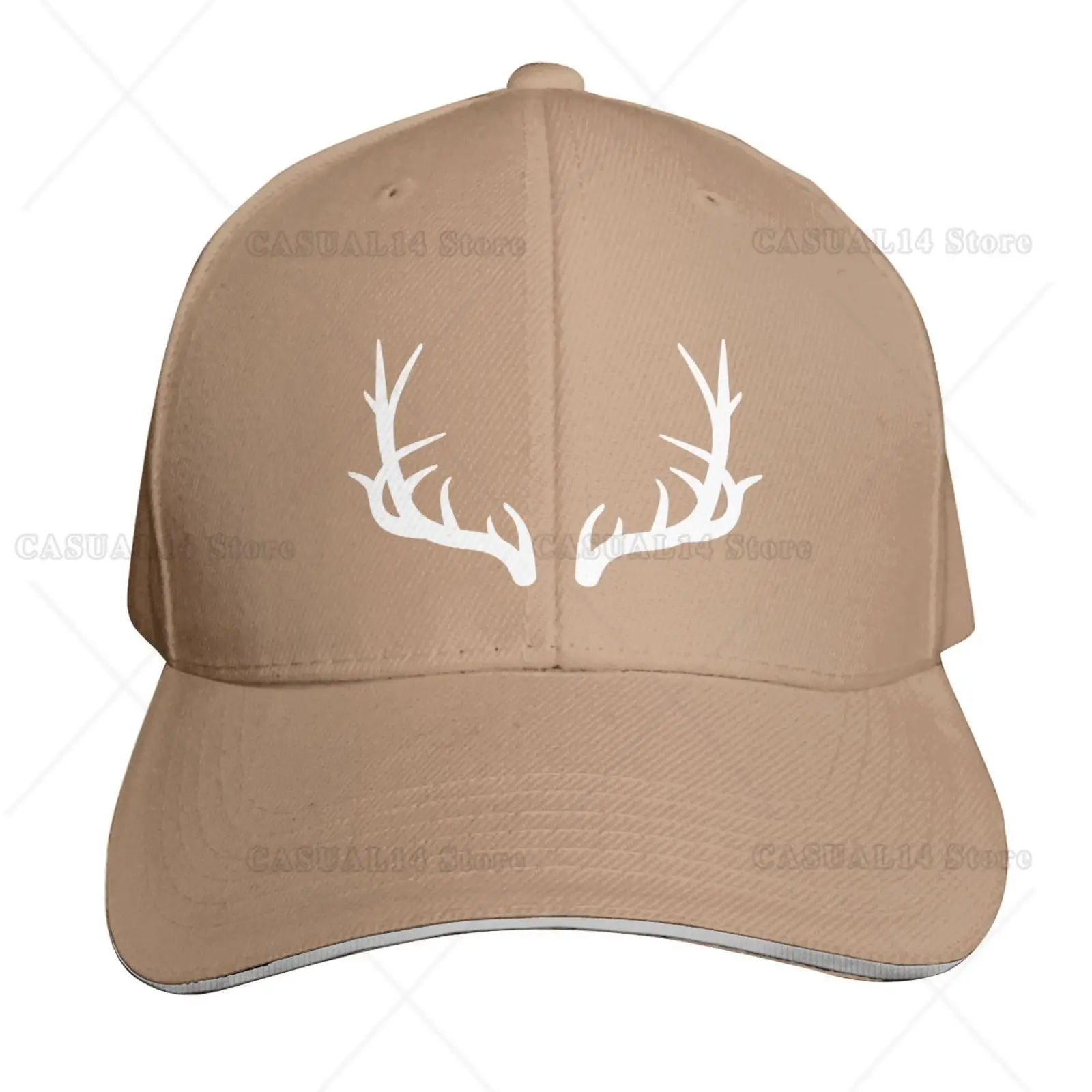 

Deer Antlers Hat Curved Baseball Caps Trendy Trucker Hat One Size Hats for Women Men Hiking Adventure