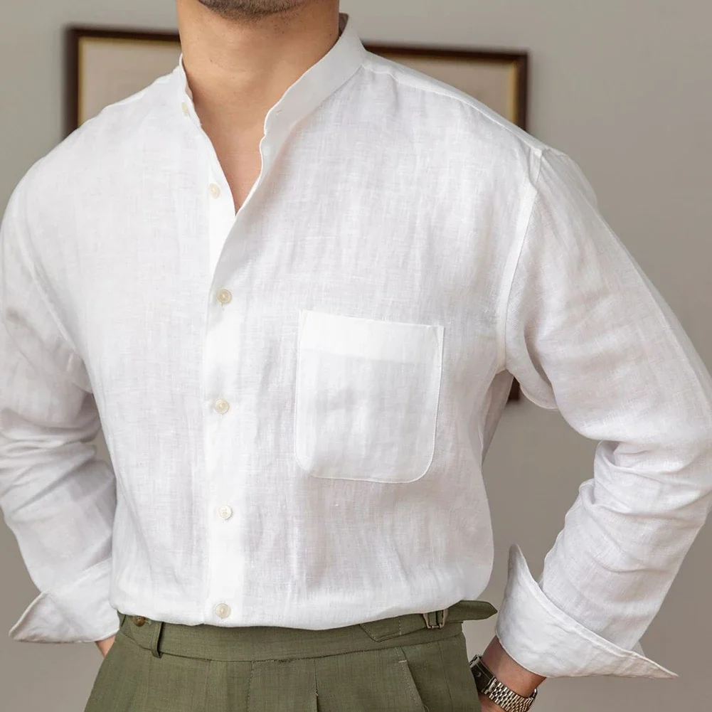 

All Season Mens Casual Wear Versatile Clothing Versatile Commuting Shirt Brown Mens Casual Shirt Polyester Fabric
