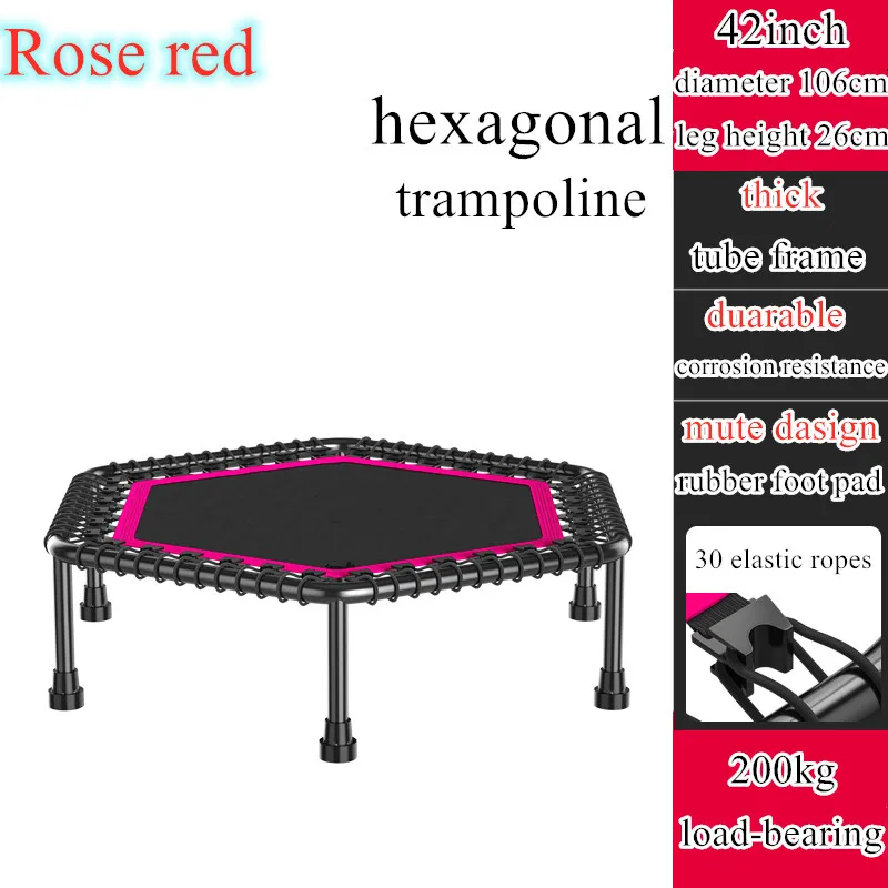 42 Inch Reliable Adult Indoor Bungee Cord Jumping Rebounder Gymnastic Fitness Round Trampoline Safe for Girls  2026