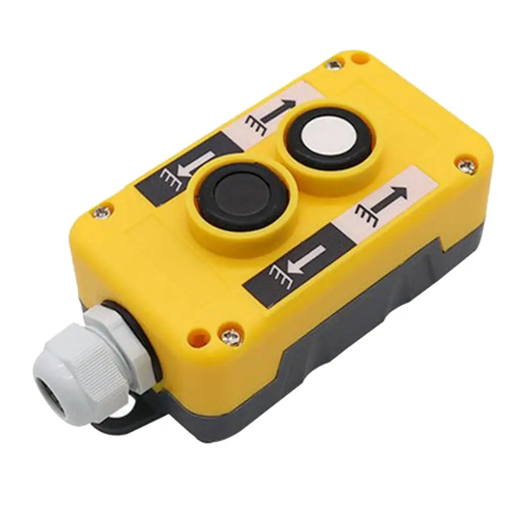 1pc COP2B Crane Button Switch Unloading Rainproof Durable Yellow