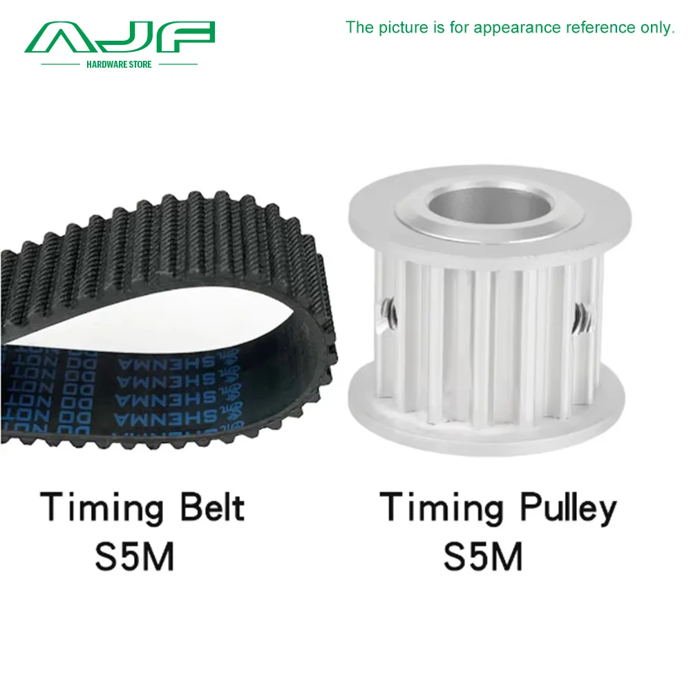 20Teeth 22Teeth S5M Timing Pulley  AF Type  5M-20T 22T Synchronizing wheel Bole 4-20mm Width 10/15/20/25mm Driving wheel