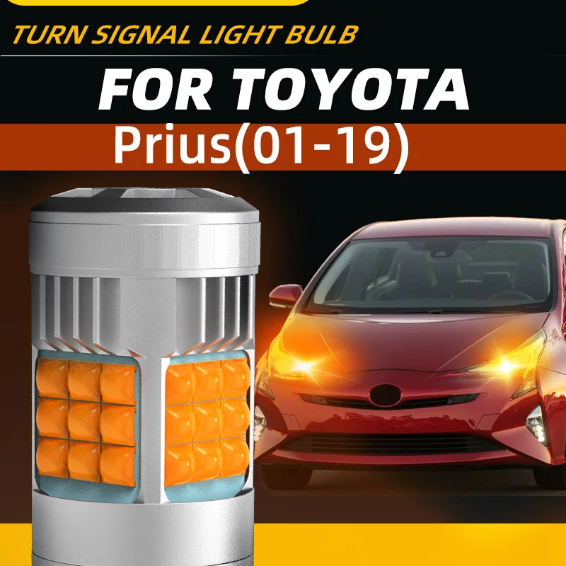 

2pcs Car LED Turn Signal Lights Bulbs Amber Front/Rear Direction Indicator For Toyota Toyota Prius Plus C MK2/3/4 ZVW30 XW50 20