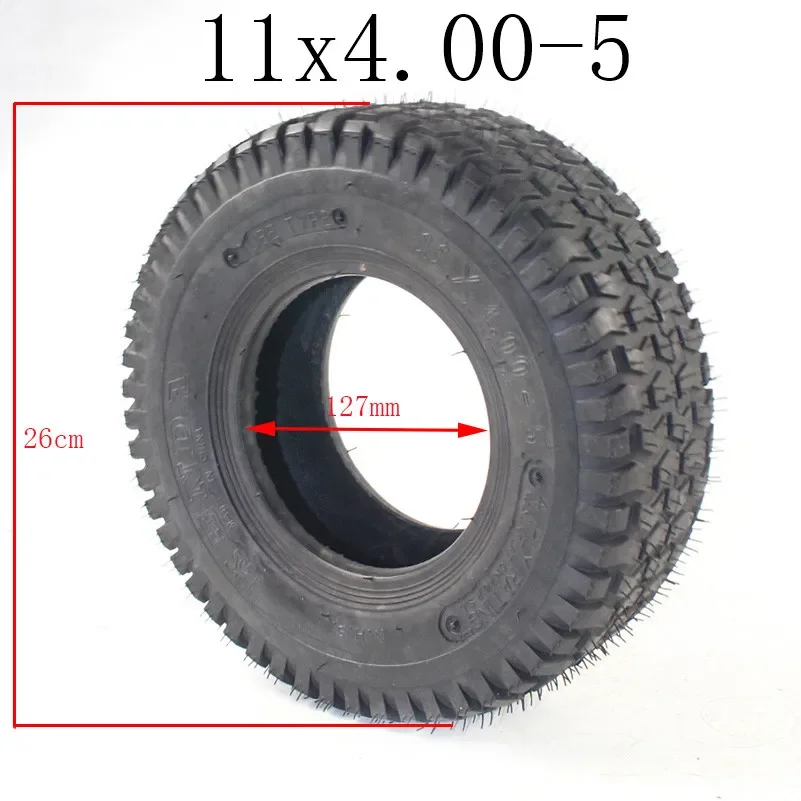 11 Inch Tire 11x4.00-5 Tubeless Tire 5-inch Hub Lawn Wheel Electric Skateboard Tire 11*4.00-5 Tyre