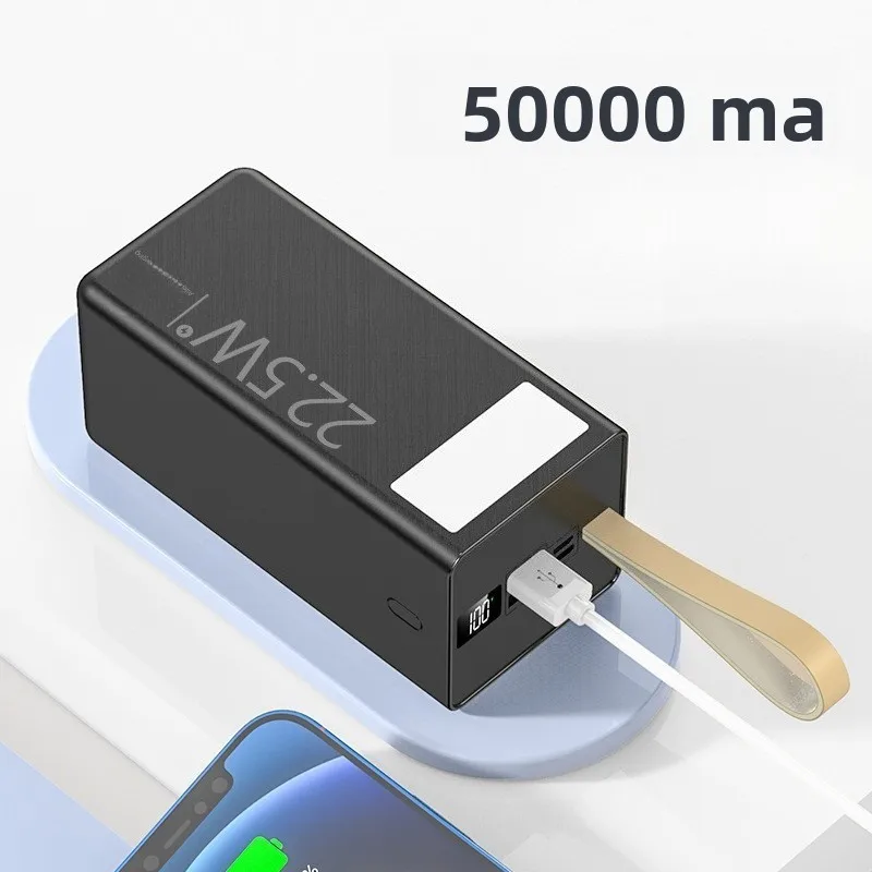 

50000mAh Power Bank with LED Display Worldwide Plugs Portable Charger with LED Light High Capacity Polymer Battery Long Travel