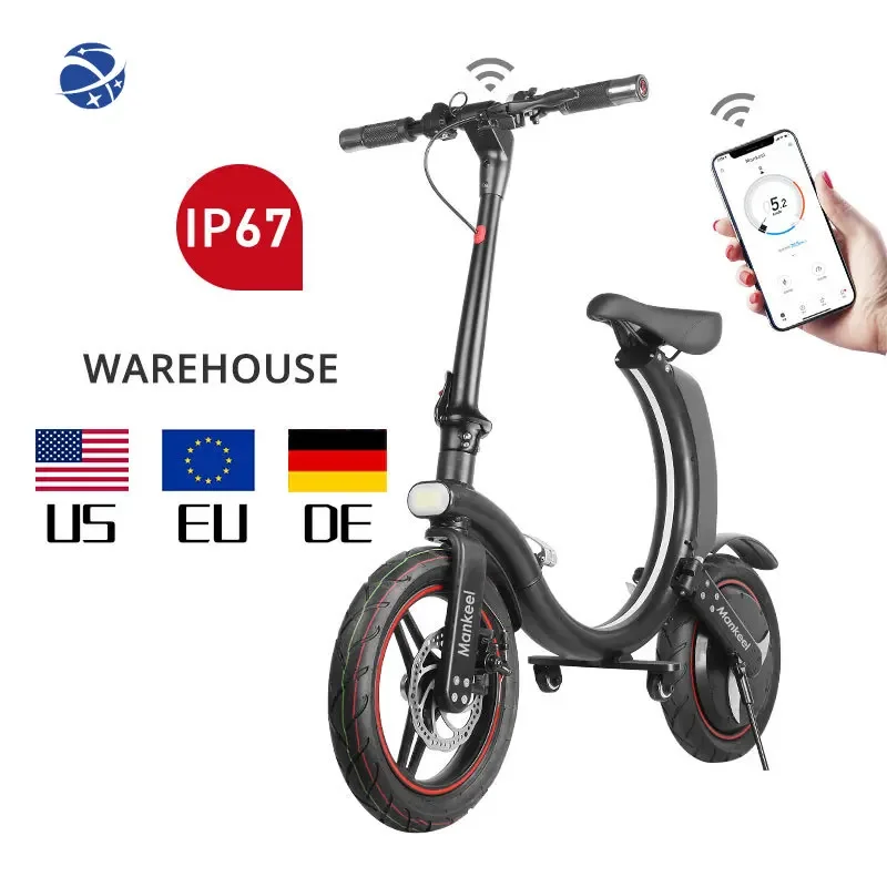 

Yunyi MK114 Large Stock EU warehouse 350W 14inch Folding Bicycle Electric Bike With App