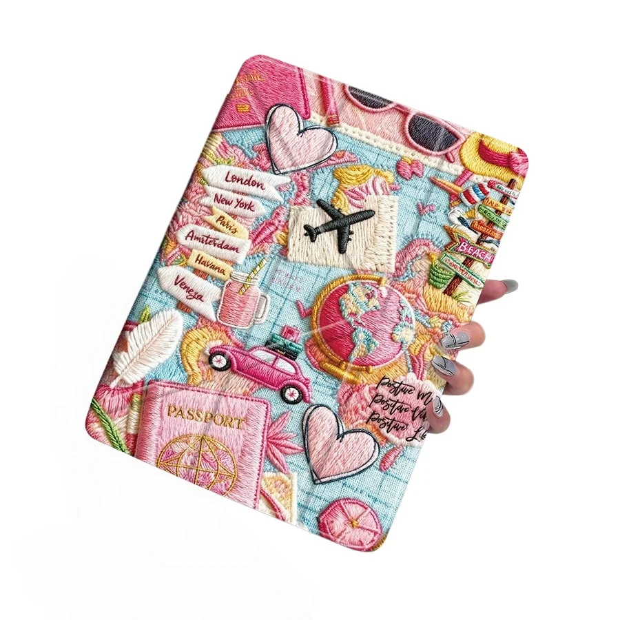 Travel Map Pen Slot Tablet Case For iPad Mini 7 6 Pro2025 2024 2022 2021 2020 2019 2018 2017 A16 10 11th Air8 7 6 5 4 3 2 Cover