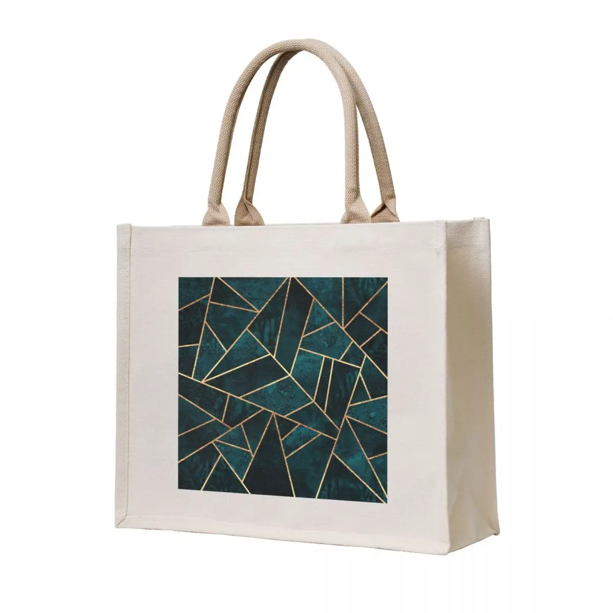 

Deep Teal Stone Tote Bag shopper bags for women women bag Canvas hand bag