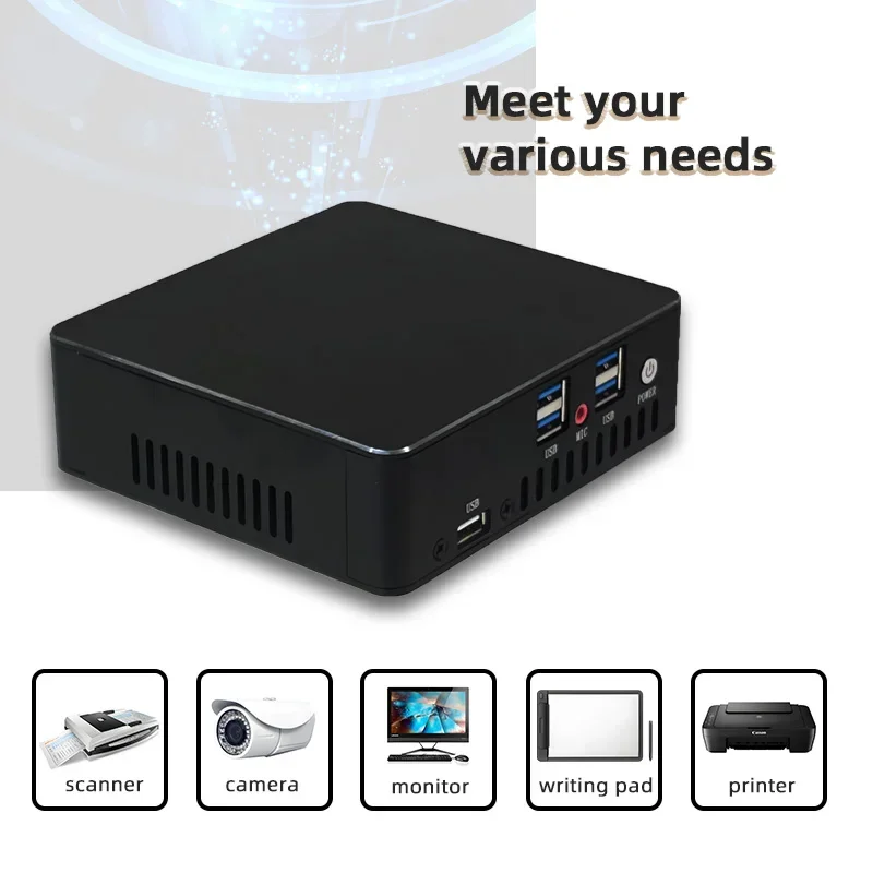 Мини-ПК Core I3 I5 I7 Настольный компьютер NANO NUC I5-8250U I7-10510U Компьютерный корпус Win11 Linux SIM-слот для 4G промышленного компьютера