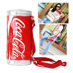 Small Originality Sports Bag Cola Style Crossbody Bag Waterproof PVC Protable Handbag for Women Daily Exercise Leisure Shopping