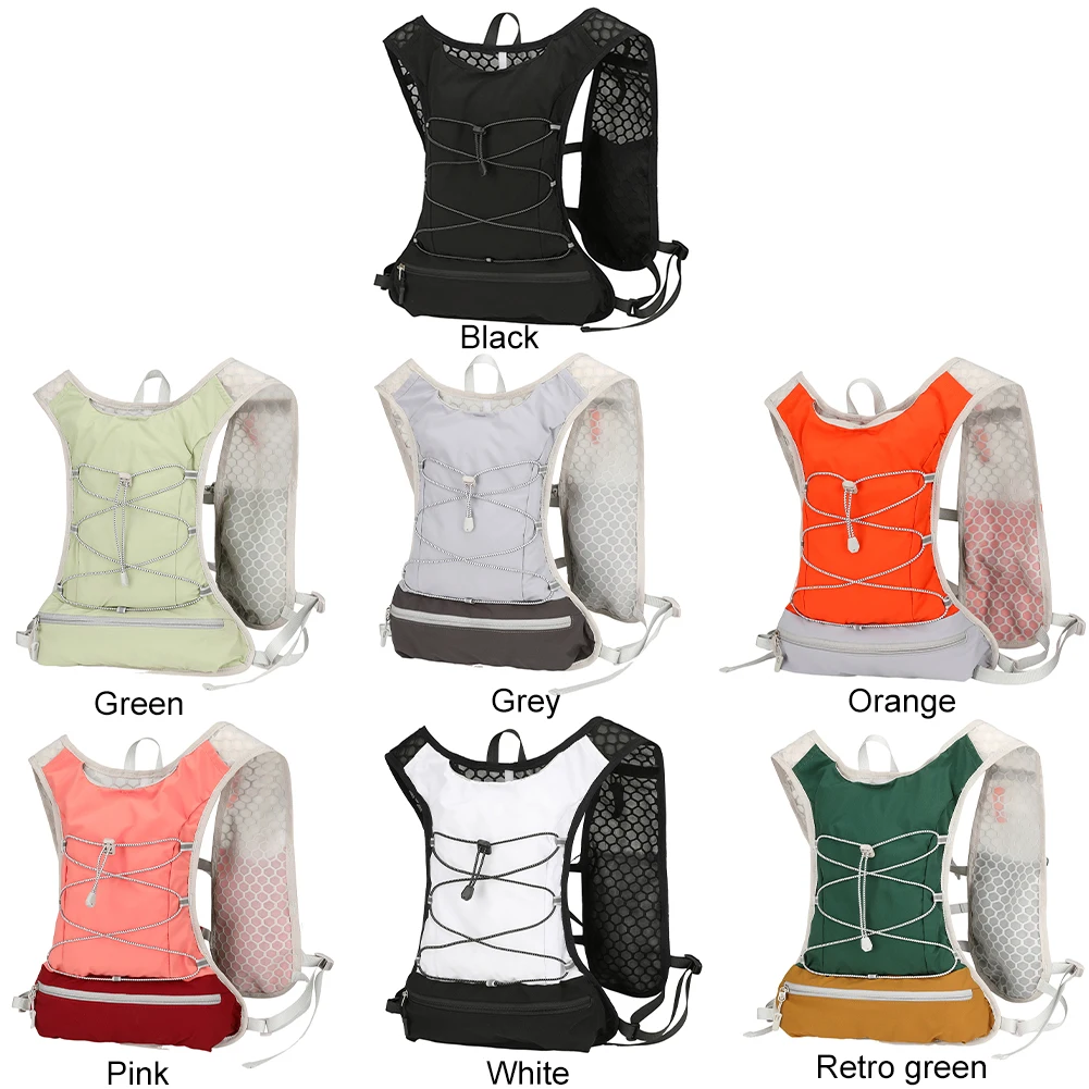 حقيبة ظهر لركوب الدراجات قابلة للتنفس حقيبة ظهر مرطبة متعددة الأغراض خفيفة الوزن حقيبة تخزين ماراثون حقيبة ظهر للجري عبر البلاد #4