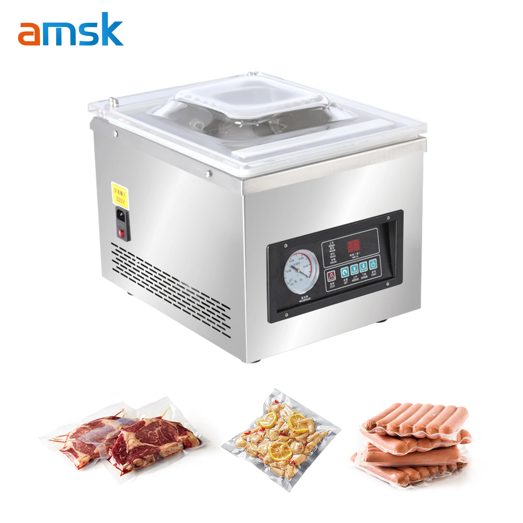 DZ-260 آلة تعبئة وختم اللحوم بغرفة واحدة أوتوماتيكية بالكامل #2