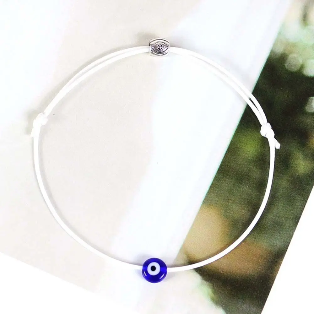 أسود أنثى الموضوع الأزرق عين الشر اليدوية محظوظ السلع هدية للنساء الرجال تميمة أساور أساور مضفر سلسلة حبل مجوهرات