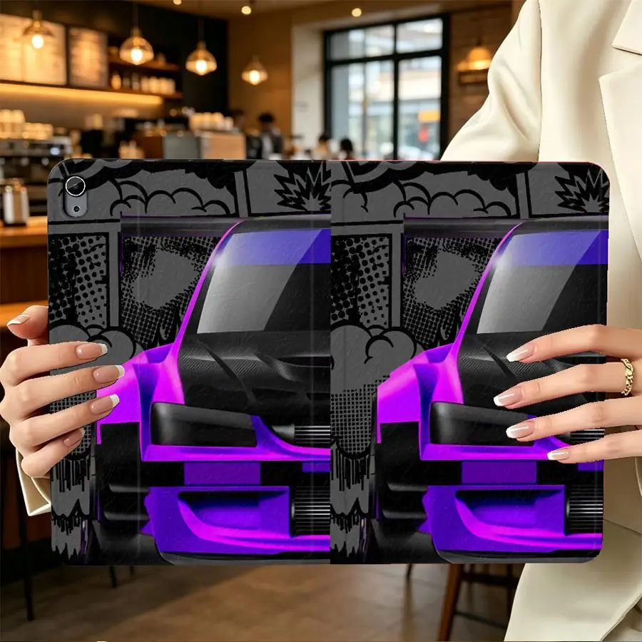 Tokyo Drift Sports Car Case for Apple iPad Pro11 13 10th 7/8/9th Air 11 13 M4 M3 M2 A16 2026 with Pencil Slot Air 4/5/6th