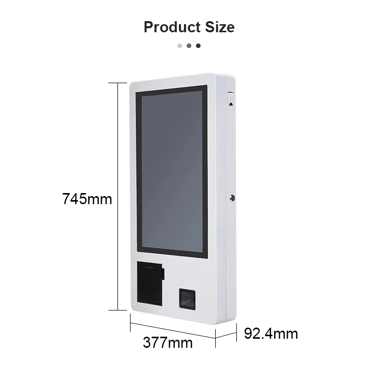Bestel betalingskiosken met thermische printer 21,5 inch desktop zelfbediening voedsel