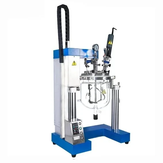 Lab Vacuum Homogenizer Emulsifier Stirred Reactor Agitator 10-3000ml Dispenser for Scientific Research Development