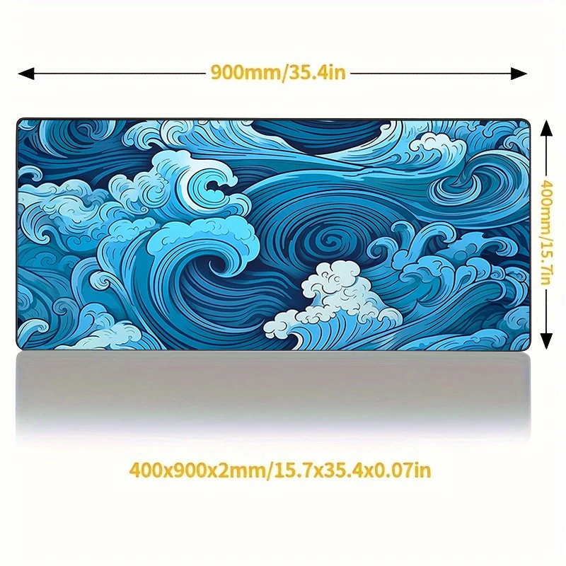 Wave Mouse Pad 400x900x2mm Gamer Desk Mat Big Gaming Mousepad XXL Mouse Mat Large Keyboard Mat Desk Pad For Computer Mousepads