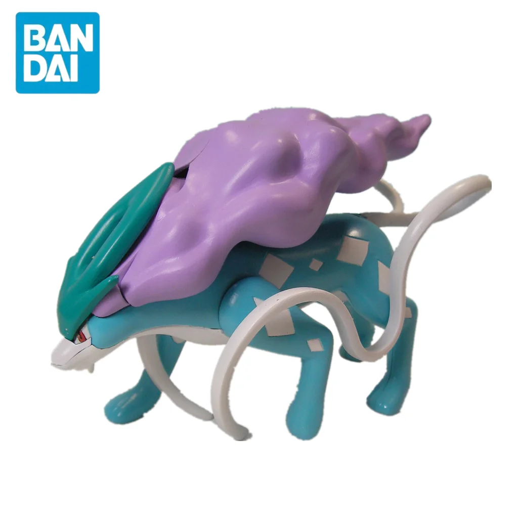 Original BANDAI Pokemon Pocket Monsters Suicune Anime Figure Toys PLAMO COLLECTION Action Figurine Assembly PVC Model Doll Gift