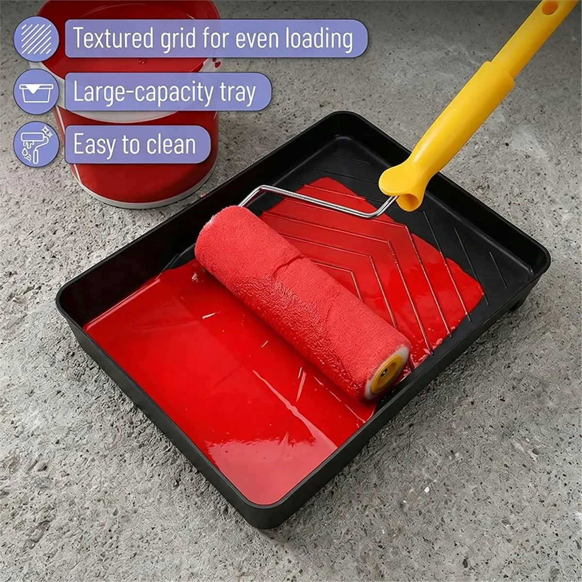Multi-use Gear 9-Inch Paint Roller Set - New Wall Painting Tool Kit