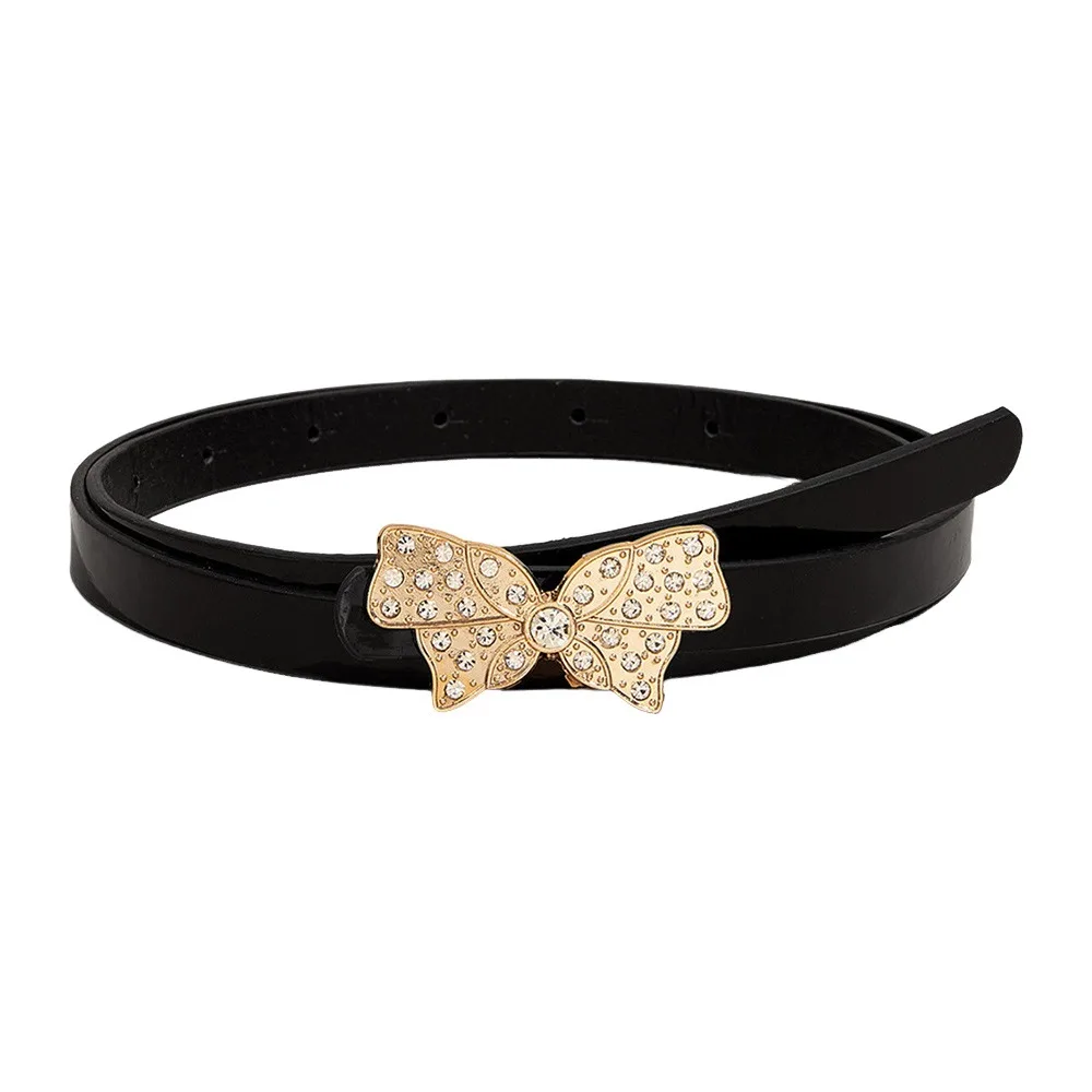 

Модный лакированный кожаный ремень со стразами и бабочкой, золотая пряжка, универсальный деловой поясной ремень, декоративные брючные платья, ремни, джинсы