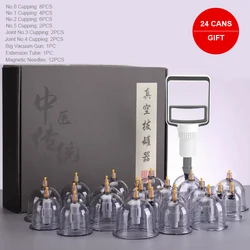 12/20/24 Cans Chinese Vacuum Cupping Massage Cups Non-glass Magnetic Cupping Therapy Set Home Cupping Cup Health Care