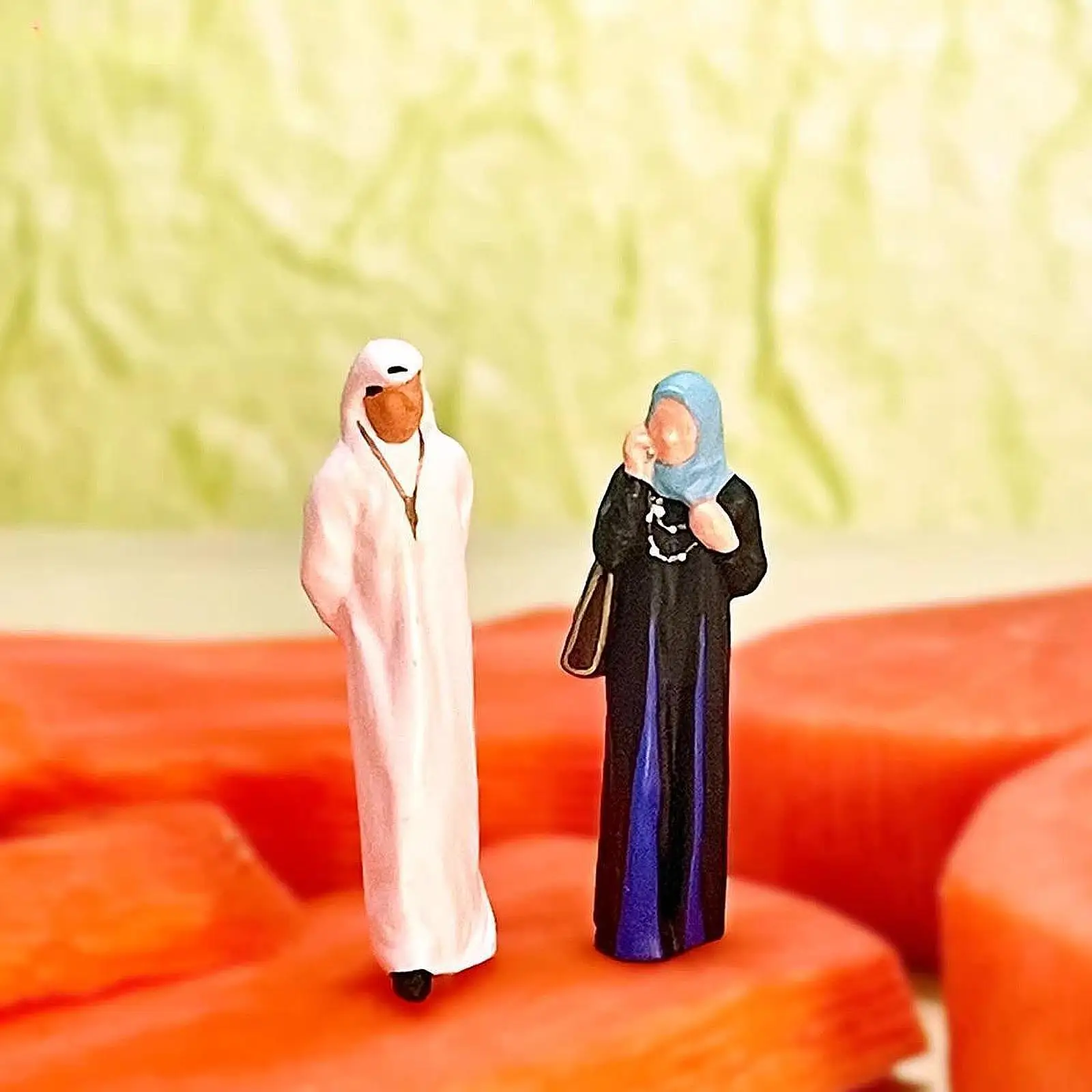 2 stuks 1/64 schaal miniatuur figuur model cijfers film rekwisieten beeldje decor