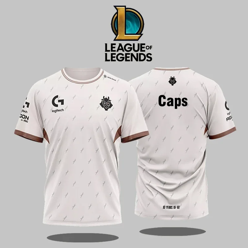 

Белый трикотаж G2 Esports Club 202, униформа League of Legends CSGO Professional League Player, футболка на заказ для фанатов, футболка унисекс
