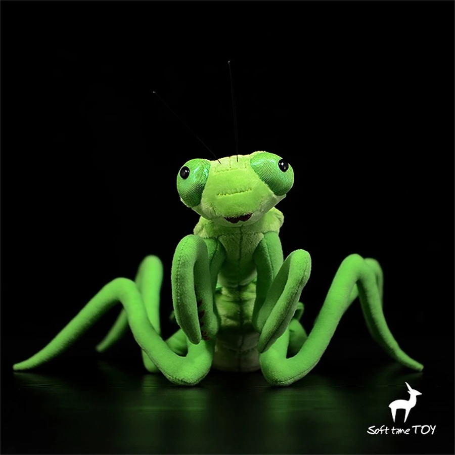 Realistic Chinese Praying Mantis Plush Toy – Lifelike Green Mantid Stuffed Animal, Insect Plushie, Unique Collectible Gift
