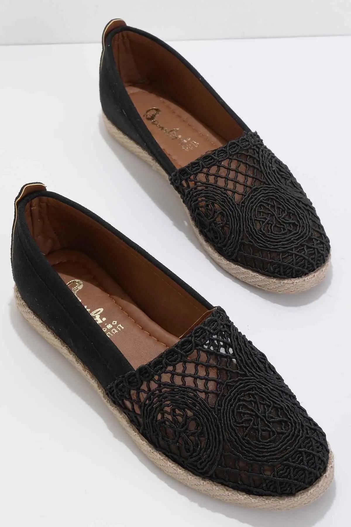 Black Women Espadril 2021 women spring autumn casual flats non-slip yakkabılar round toe flat slip Asakuchi large size