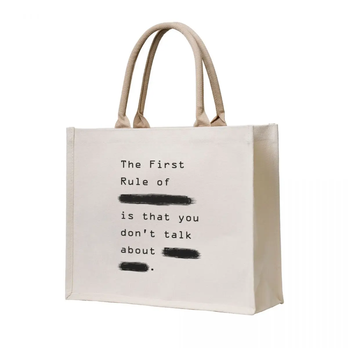 

The First Rule - Sans Background Tote Bag Big bag shopper bag woman reusable shopping