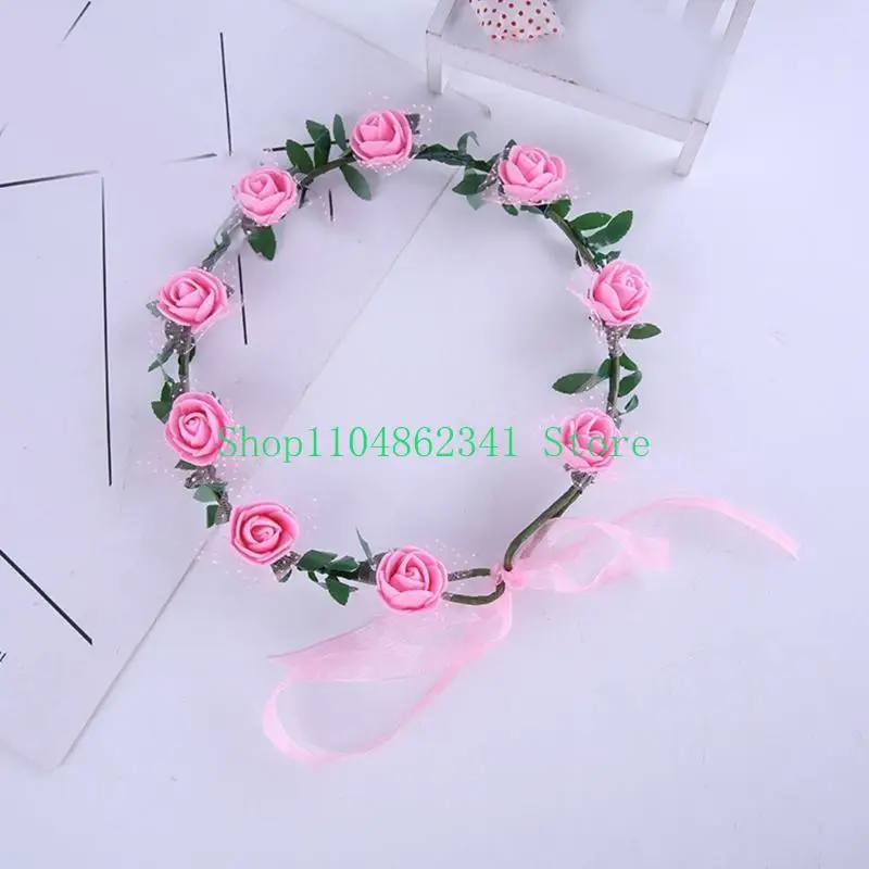 5ASDファッションヘアアッソリーフローラルクラウンヘッドバンドヘアピース結婚やパーティーのためのヘアピース