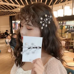 Glitter Shiny Pentagram Bangs Clip Rhinestone Hair Clip Hairpin Women Styling Headdress Female Girls Fashion Duckbill Hair Clip