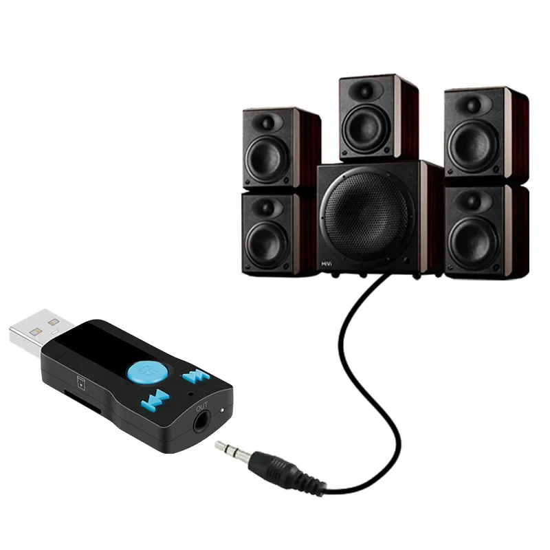 3.5 مللي متر جاك Aux سيارة سماعة لاسلكية تعمل بالبلوتوث AUX استقبال الصوت محول بلوتوث يدوي سيارة كيت TF بطاقة MP3 استقبال الموسيقى