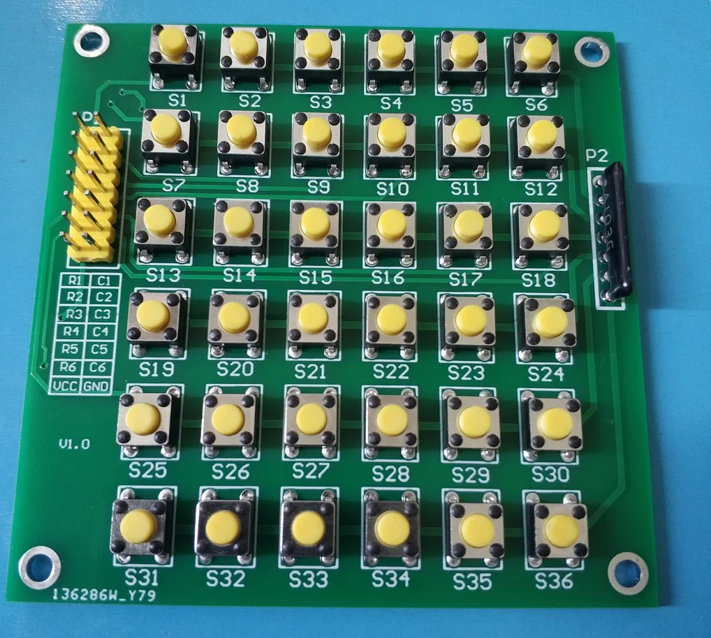 Matrix keyboard 6x 6 6*6 key module 6x 6 touch switch MCU external expansion keyboard