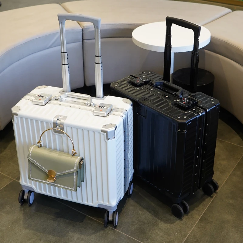 18 inch Quiet Wheels Suitcase New Style Combination Lock Carry-On Luggage 20 inch Suitcases Trolley