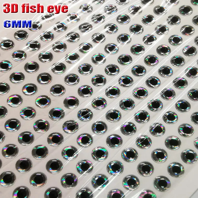 2024NEW 3D fishing lure eyes fly eyes choose size:3MM--16MM quantity:500pcs/lot  realistic artificial fishing eyes color:sliver