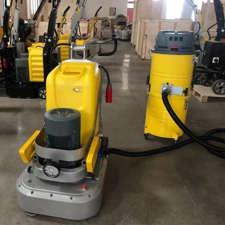 ماكينة تلميع الخرسانة الماسية 12 رؤوس ماكينة طحن الخرسانة ماكينة طحن الخرسانة مع مكنسة الغبار الاختيارية