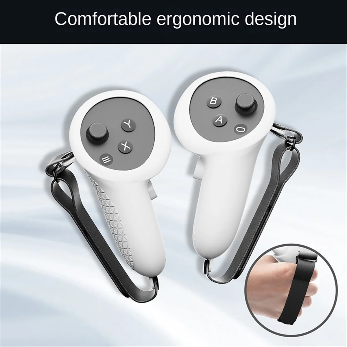 Funda de controlador para 3 auriculares VR, Protector de agarre, almohadilla para los ojos y la nariz, máscara facial, juego de protección de lentes, color negro