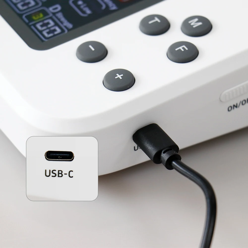 Image 6: Appareil Électrique Rechargeable 30 Niveaux, 4 Sorties TENS, Masseur Multifonctionnel EMS, Stimulateur Nerveux Vibrant, Relaxation, 8 Électrodes