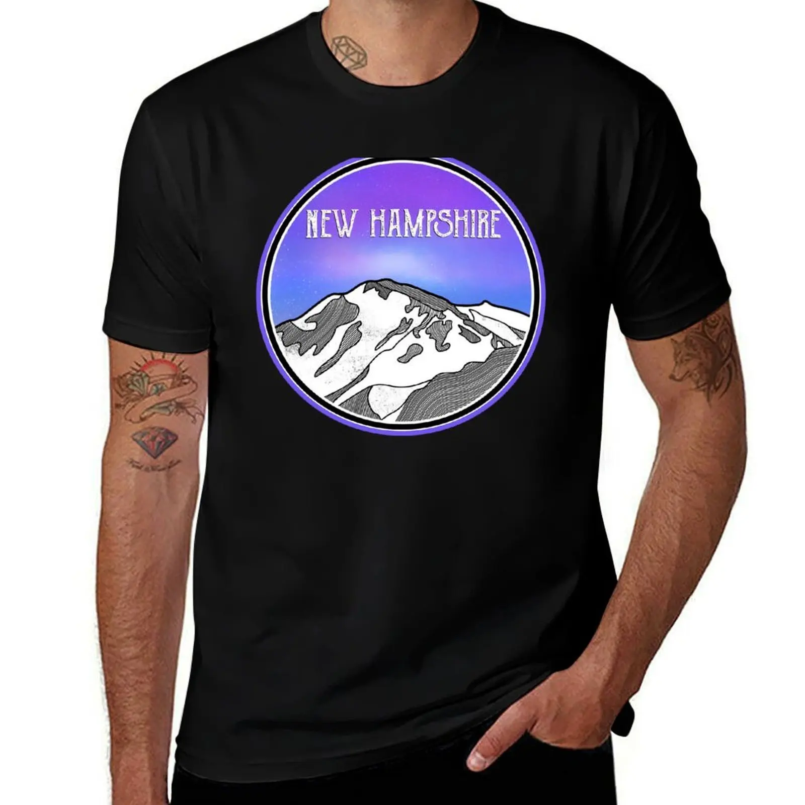 New Hampshire Mountains T-Shirt Casual Everyday Short Sleeve T-Shirt