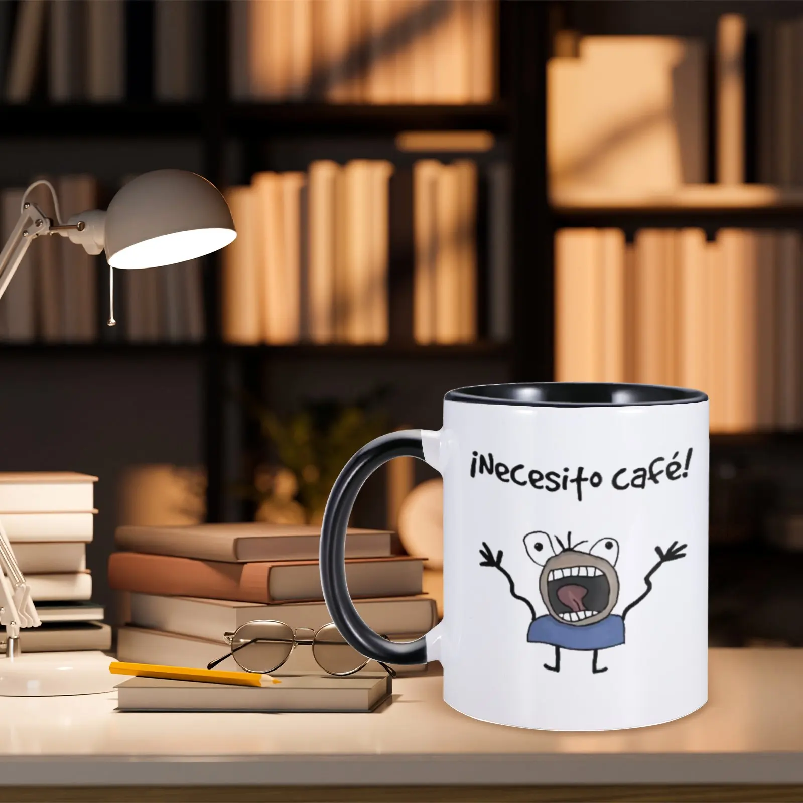 Funny Spanish Language Ceramic Mug I Need Coffee Mugs Necesito Café Creative Gifts for Him Her Friend Birthday Cute Present