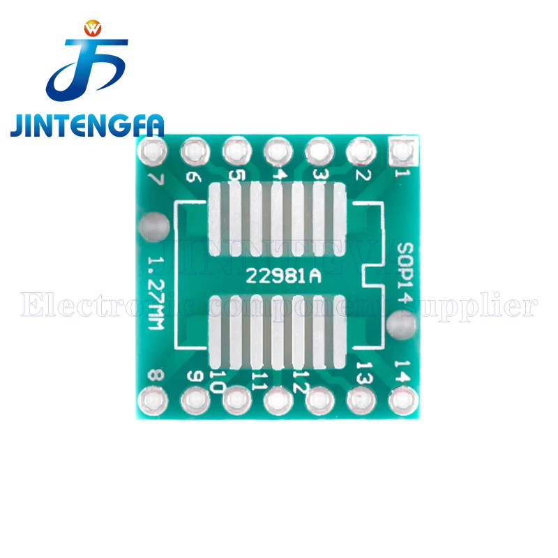 

10PCS TSSOP14 SSOP14 SOP-14 SOP14 to DIP14 PCB Transfer Board DIP Pin Board Pitch IC Adapter plate Conversion board