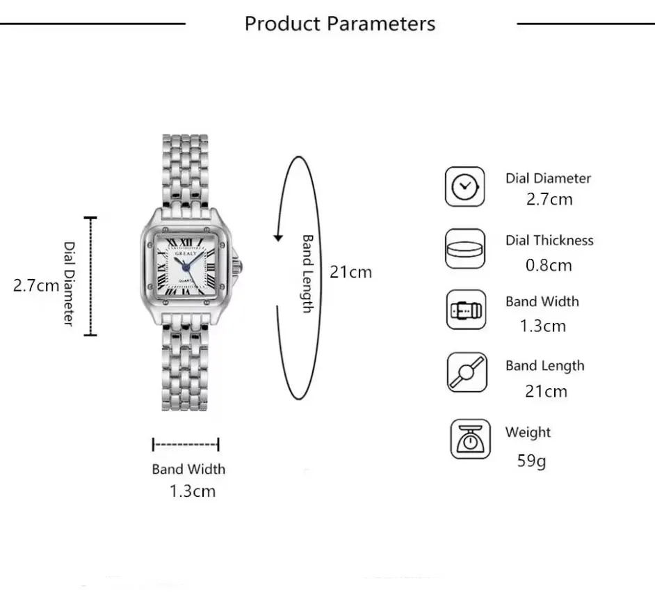 UTHAI W125 New Fashion Casual Women's Watch Waterproof Square Watch Retro Classic Women's Watch Fashion Quartz Watch view 6