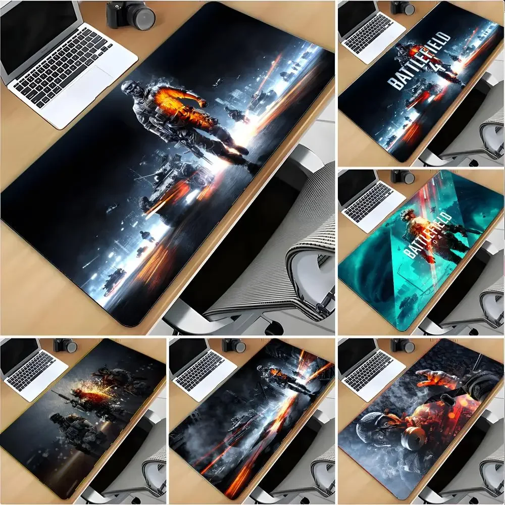 Game Shooter Battlefield Mouse Pad Large Mouse Pad Desk Mat Non‑Slip Gaming Board Game Mat with Stitched Edges