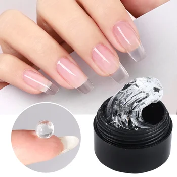5ml Kristal Zachte Effen Uitbreiding Nagelgel Helder Naakt Roze Acryl Carving Bloem Jelly Vormgeven DIY Model Manicure Vernis gereedschap