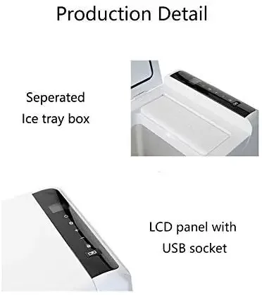 C22 ตู้เย็นแบบพกพา 23 Quart ยานพาหนะ, รถยนต์, รถบรรทุก, RV, ตู้เย็นขนาดเล็กตู้แช่แข็งสําหรับขับรถ, ท่องเที่ยว, ตกปลา, กลางแจ้ง -