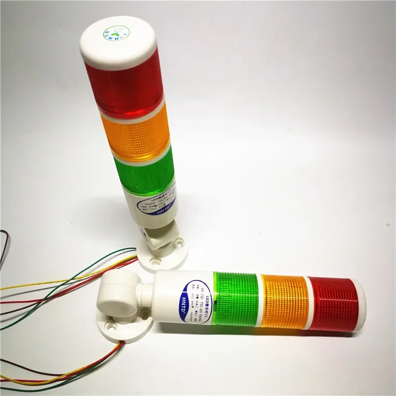 24V Bright Signal Tower Safety Stack Alarm Warning Lamp Multilayer Foldable Type With buzzer LED Indicator Lamp For CNC Machines