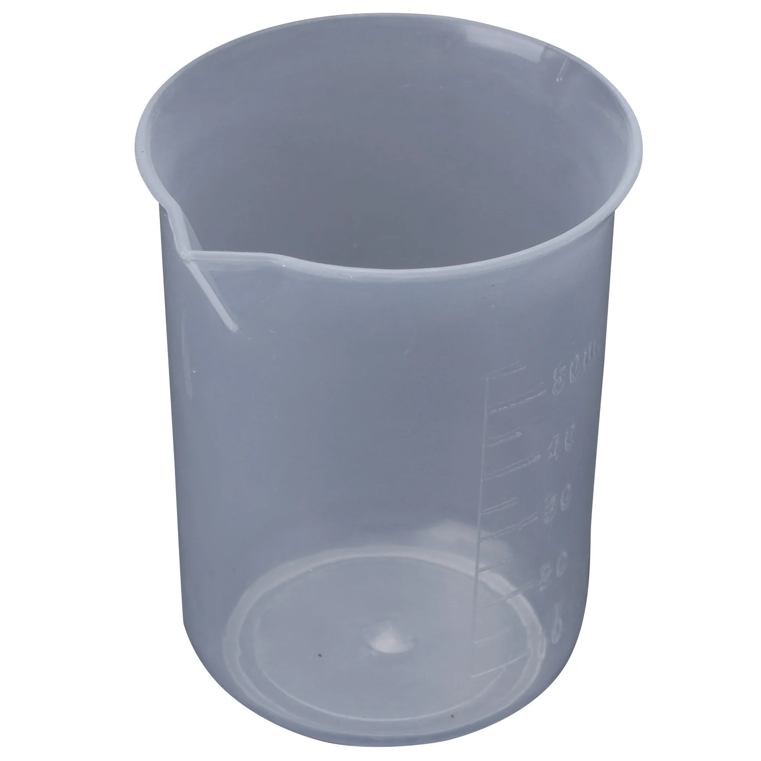 ABZF 2026 50mL Graduated Beaker Clear Plastic Measuring Cup for Lab 2 Pcs