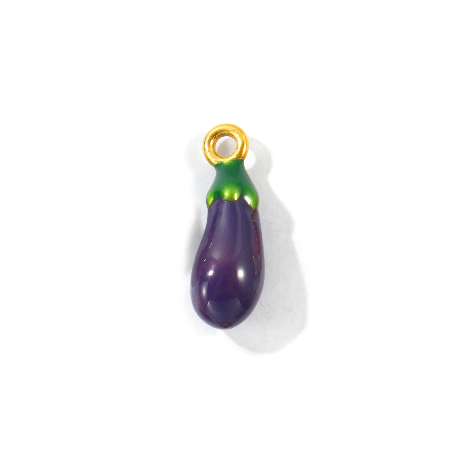 1 Stück 3D Emaille-Anhänger Ananas-Pfirsich-Blume 304 Edelstahl 18K vergoldeter Anhänger DIY Schmuck Halskette Herstellung Großhandel – Detail 2