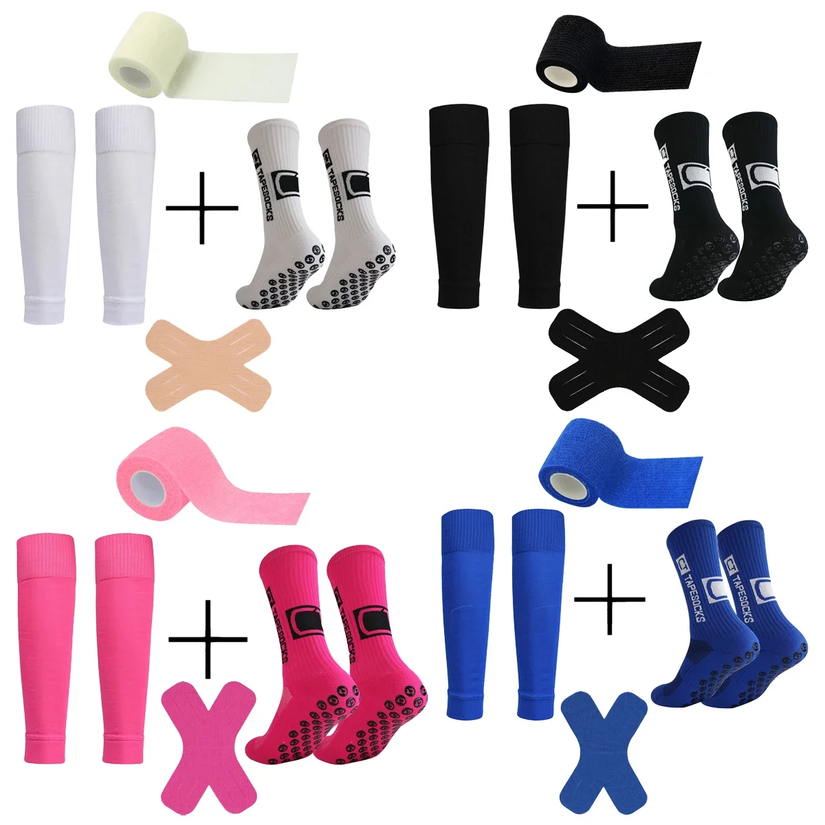 

Набор футбольных носков из 4 предметов, круглые силиконовые присоски, противоскользящие футбольные носки для занятий спортом мужчин и женщин.